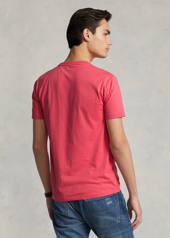 bleg rød Mænd Ralph Lauren jersey t-shirt med rund hals - alle passer Z426B163