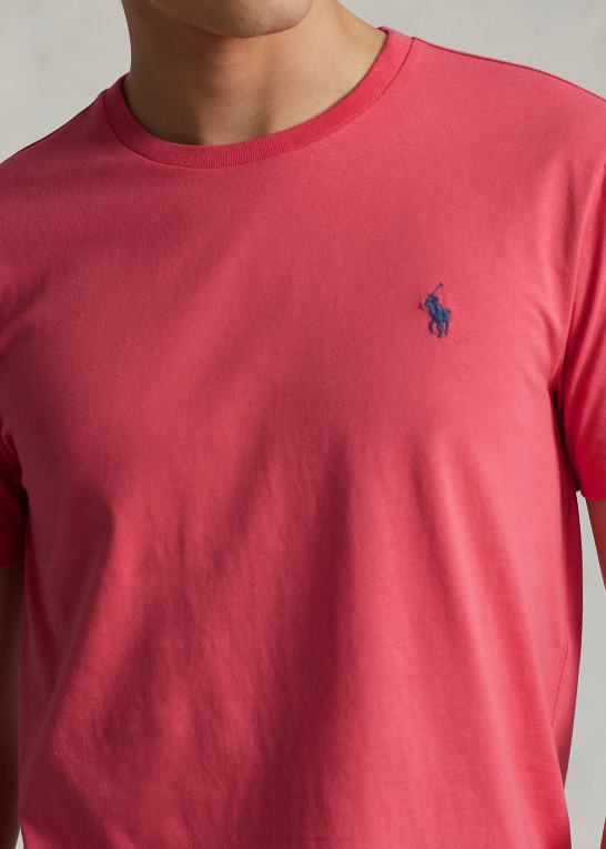 bleg rød Mænd Ralph Lauren jersey t-shirt med rund hals - alle passer Z426B163