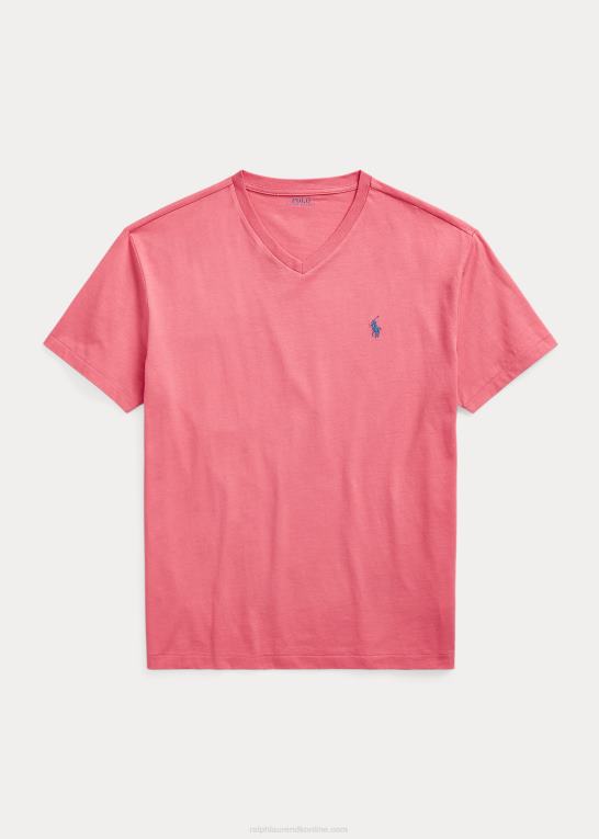 bleg rød Mænd Ralph Lauren klassisk pasform jersey t-shirt med v-hals Z426B209