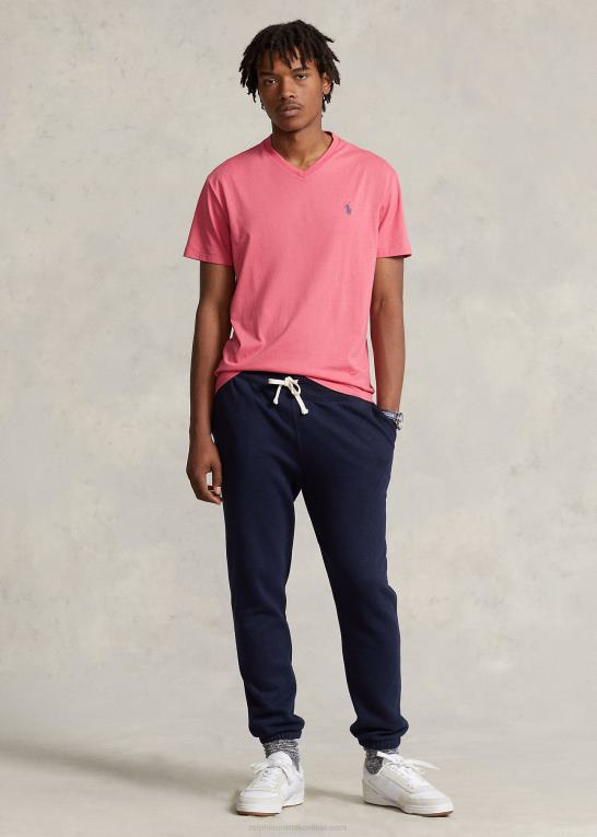 bleg rød Mænd Ralph Lauren klassisk pasform jersey t-shirt med v-hals Z426B209