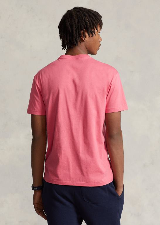 bleg rød Mænd Ralph Lauren klassisk pasform jersey t-shirt med v-hals Z426B209