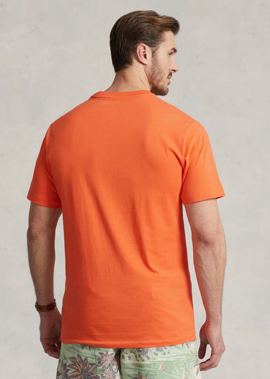 cadmium Mænd Ralph Lauren jersey t-shirt med rund hals Z426B1884