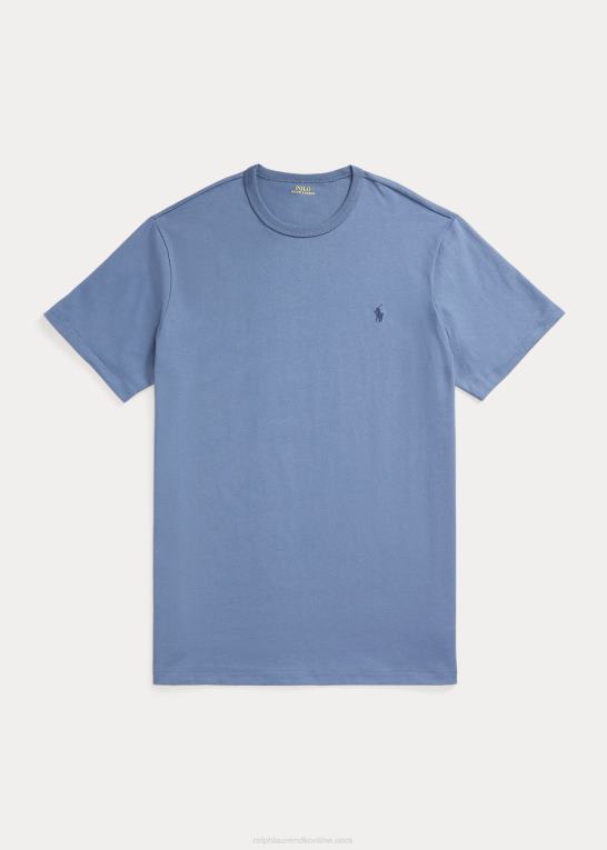 capri blå Mænd Ralph Lauren sværvægts jersey t-shirt Z426B1454