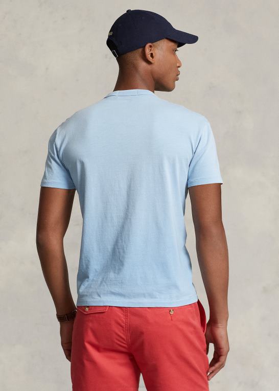 carolina blå Mænd Ralph Lauren klassisk pasform jersey grafisk t-shirt Z426B221