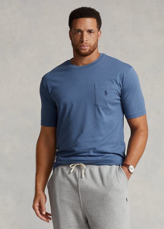 carson blå Mænd Ralph Lauren jersey lomme t-shirt Z426B1852