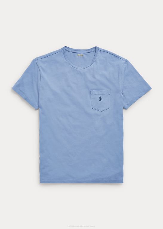 carson blå Mænd Ralph Lauren jersey lomme t-shirt Z426B1852