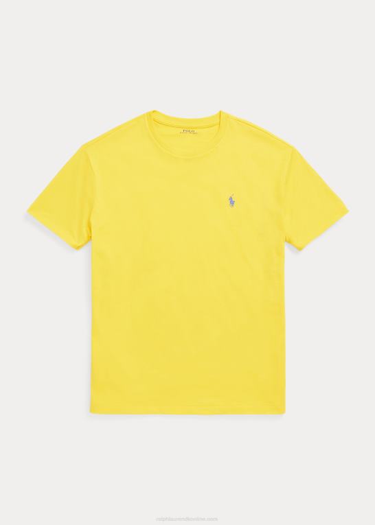 citronknus Mænd Ralph Lauren jersey t-shirt med rund hals - alle passer Z426B165