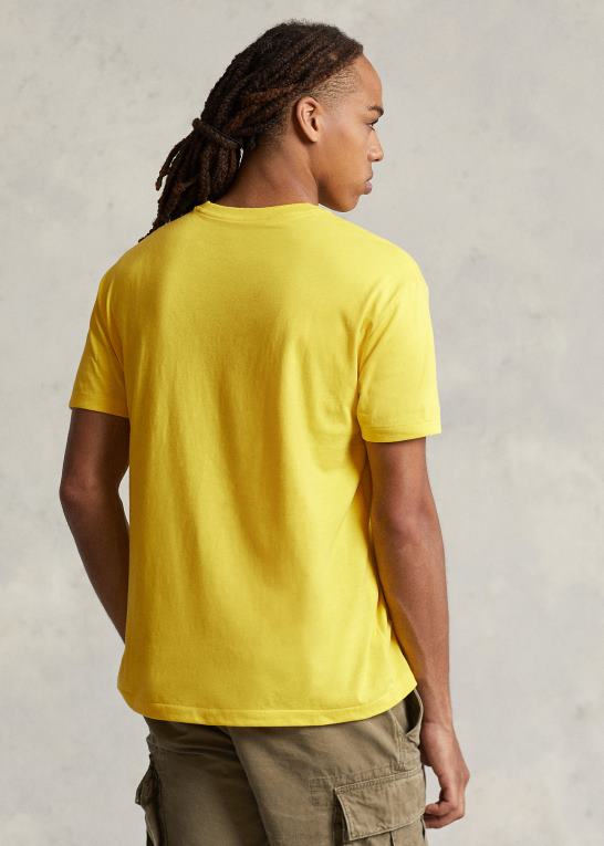 citronknus Mænd Ralph Lauren jersey t-shirt med rund hals - alle passer Z426B165