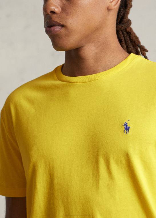 citronknus Mænd Ralph Lauren jersey t-shirt med rund hals - alle passer Z426B165