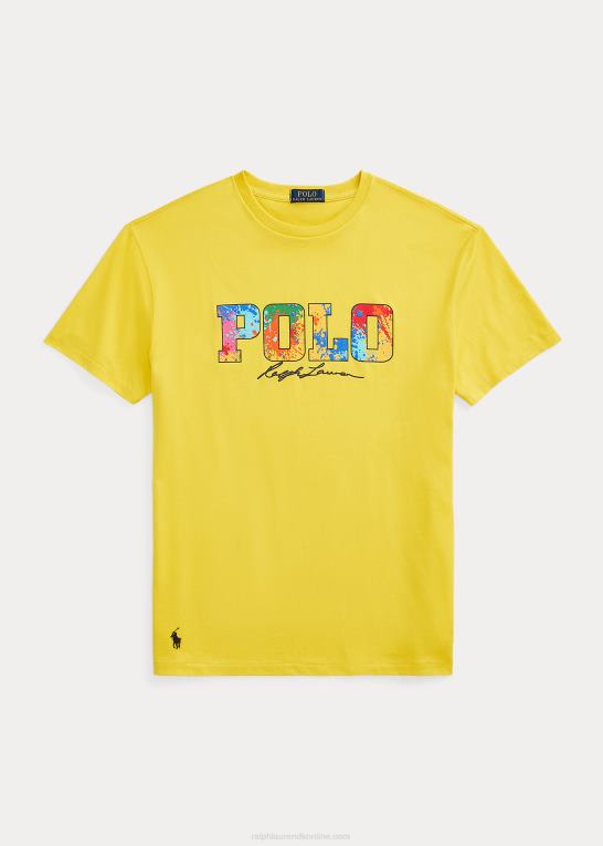 citronknus Mænd Ralph Lauren klassisk pasform logo jersey t-shirt Z426B388