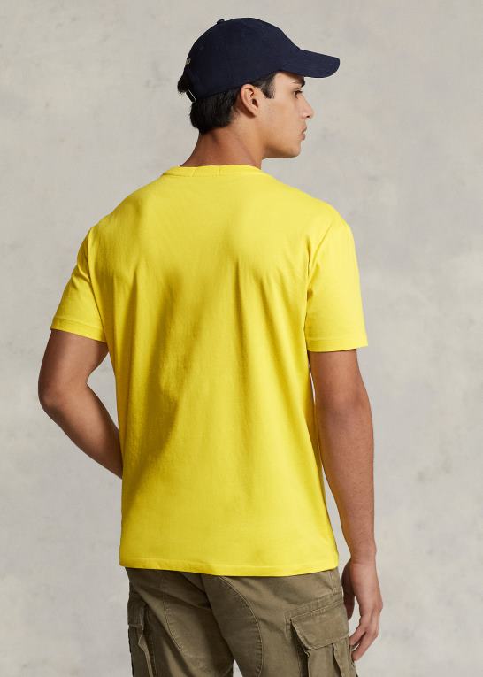 citronknus Mænd Ralph Lauren klassisk pasform logo jersey t-shirt Z426B388