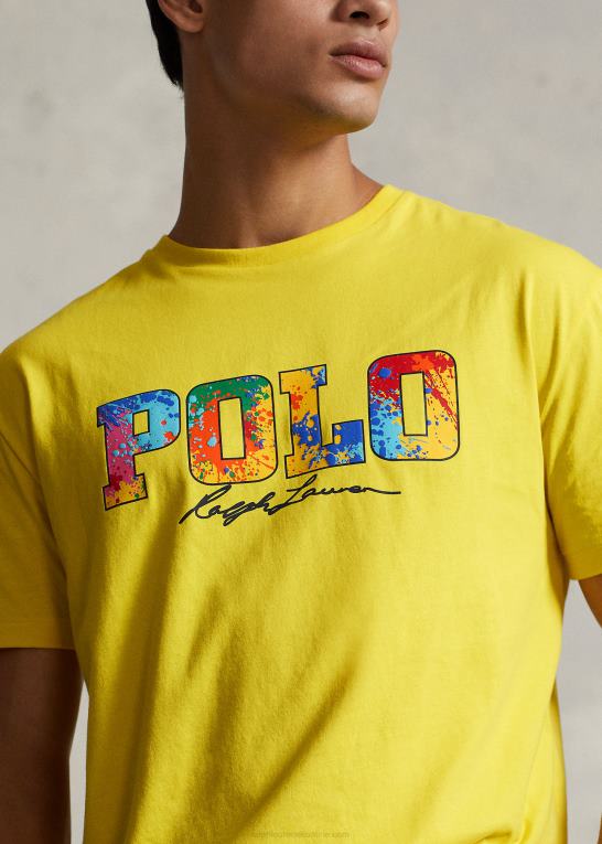 citronknus Mænd Ralph Lauren klassisk pasform logo jersey t-shirt Z426B388