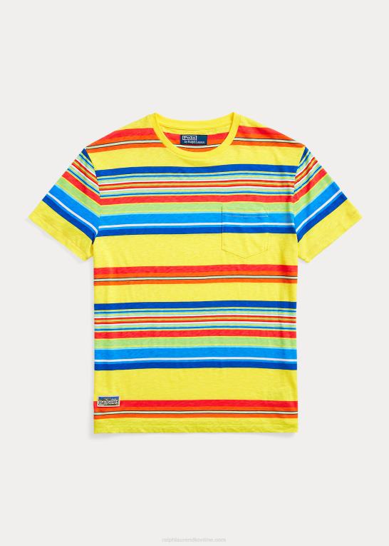 citronknus Mænd Ralph Lauren klassisk pasform stribet jersey t-shirt Z426B98