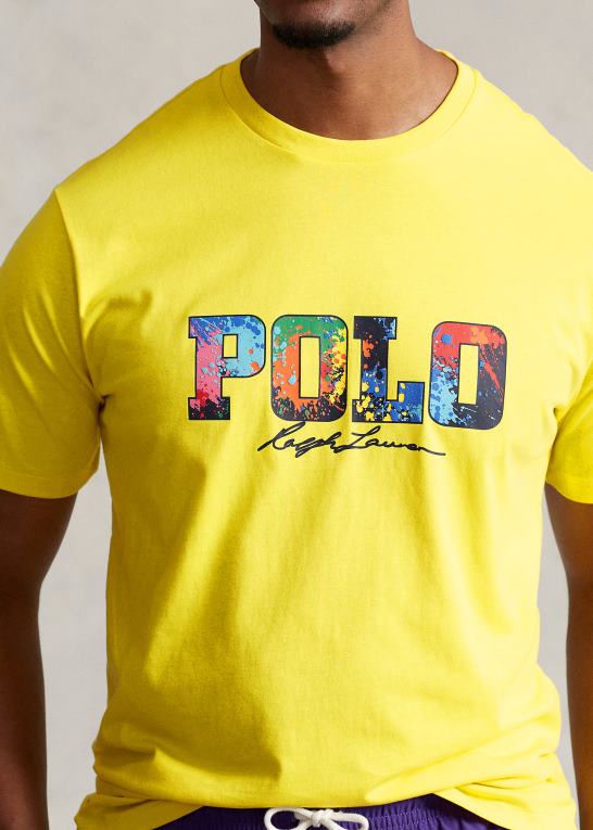 citronknus Mænd Ralph Lauren logo jersey t-shirt Z426B1561