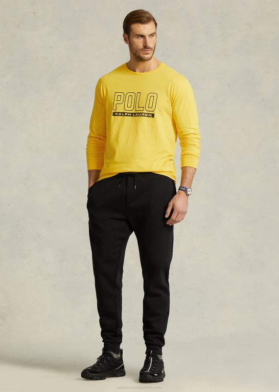 citronknus Mænd Ralph Lauren logo jersey t-shirt med rund hals Z426B1373