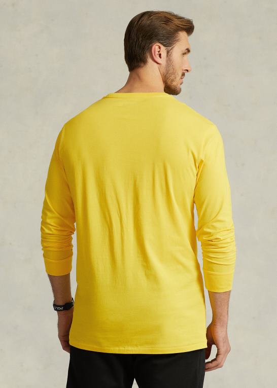 citronknus Mænd Ralph Lauren logo jersey t-shirt med rund hals Z426B1373