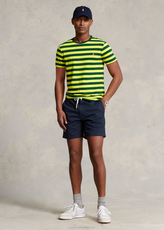 citronknus/ny skov Mænd Ralph Lauren klassisk pasform stribet jersey t-shirt Z426B376