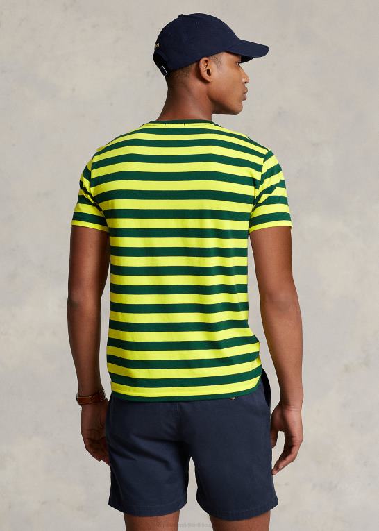 citronknus/ny skov Mænd Ralph Lauren klassisk pasform stribet jersey t-shirt Z426B376