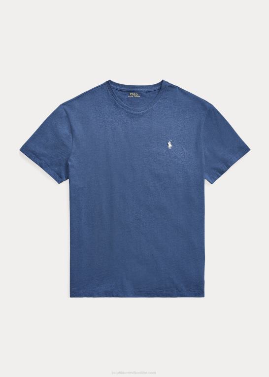 derby blå lyng Mænd Ralph Lauren jersey t-shirt med rund hals - alle passer Z426B174