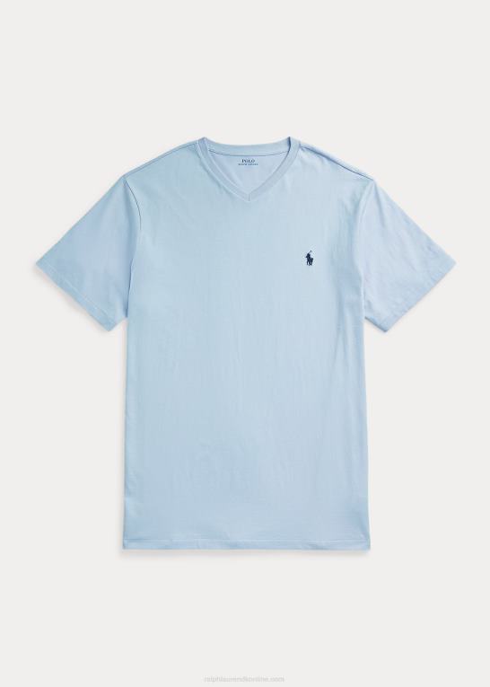 ejendom blå Mænd Ralph Lauren jersey t-shirt med v-hals Z426B1414