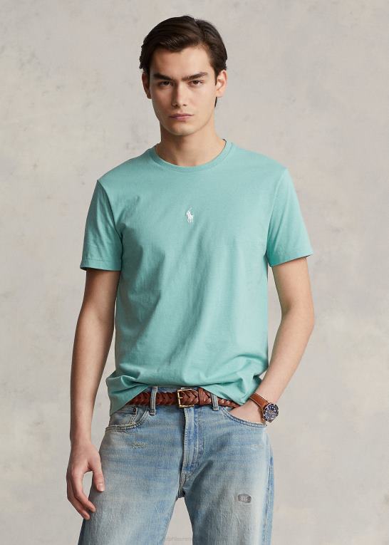 essex grøn Mænd Ralph Lauren brugerdefineret slim fit jersey t-shirt med rund hals Z426B461
