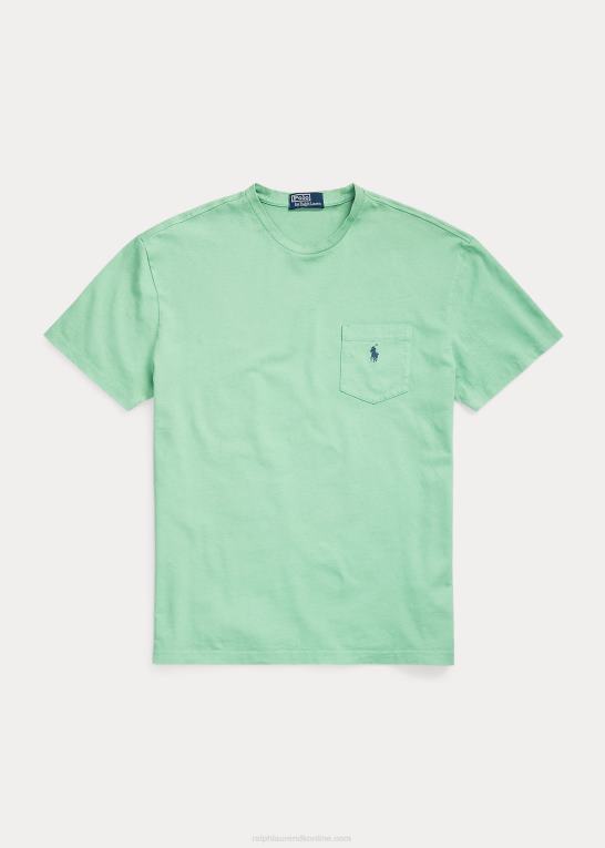 essex grøn Mænd Ralph Lauren klassisk pasform bomuld-linned lomme t-shirt Z426B8559