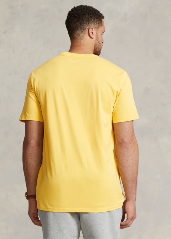 falde gul Mænd Ralph Lauren jersey t-shirt med rund hals Z426B8712