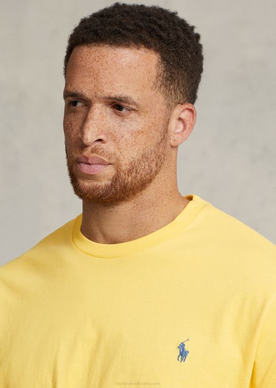 falde gul Mænd Ralph Lauren jersey t-shirt med rund hals Z426B8712