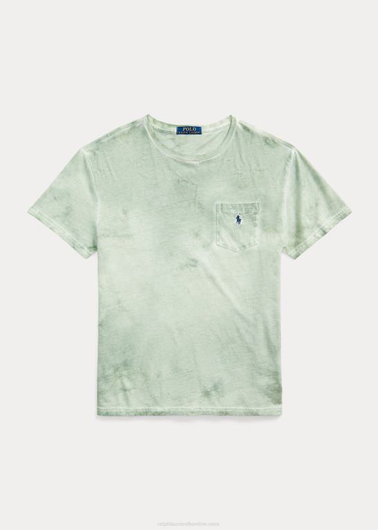 falmet mynte Mænd Ralph Lauren klassisk pasform bomuld-linned lomme t-shirt Z426B549