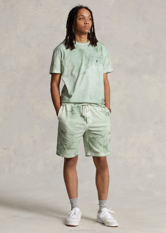 falmet mynte Mænd Ralph Lauren klassisk pasform bomuld-linned lomme t-shirt Z426B549