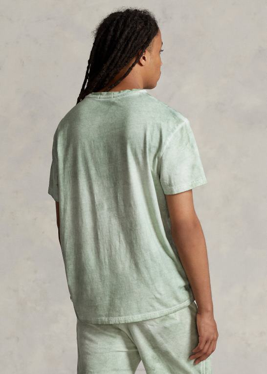falmet mynte Mænd Ralph Lauren klassisk pasform bomuld-linned lomme t-shirt Z426B549