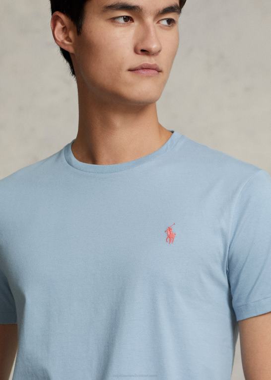 fartøj blå Mænd Ralph Lauren jersey t-shirt med rund hals - alle passer Z426B171