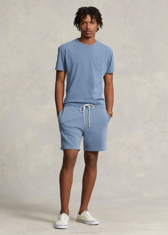 flåde Mænd Ralph Lauren klassisk pasform jersey lomme t-shirt Z426B420