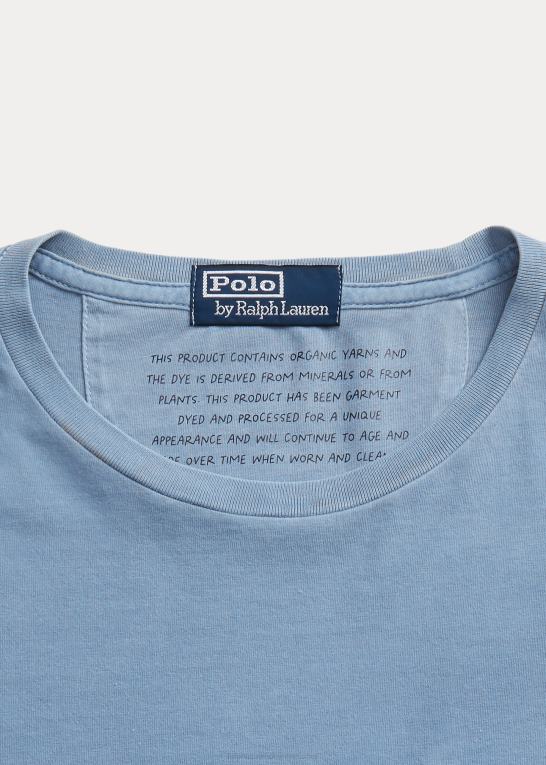 flåde Mænd Ralph Lauren klassisk pasform jersey lomme t-shirt Z426B420