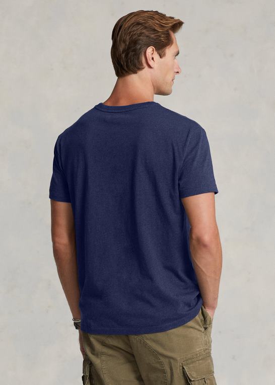 forårsflådelyng Mænd Ralph Lauren jersey t-shirt med rund hals - alle passer Z426B175