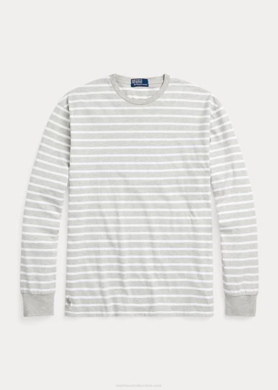 forårslyng/hvid Mænd Ralph Lauren klassisk pasform stribet jersey t-shirt Z426B846