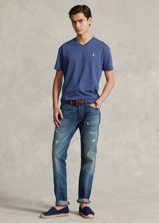 gammel kgl Mænd Ralph Lauren klassisk pasform jersey t-shirt med v-hals Z426B214