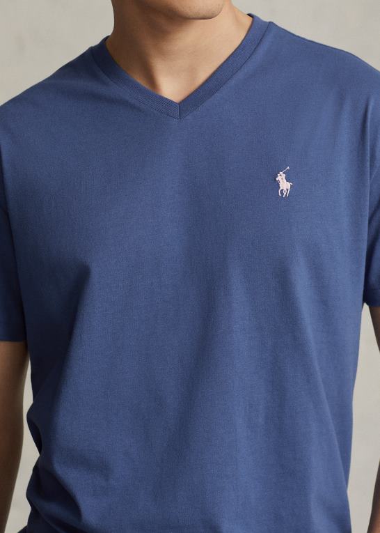 gammel kgl Mænd Ralph Lauren klassisk pasform jersey t-shirt med v-hals Z426B214