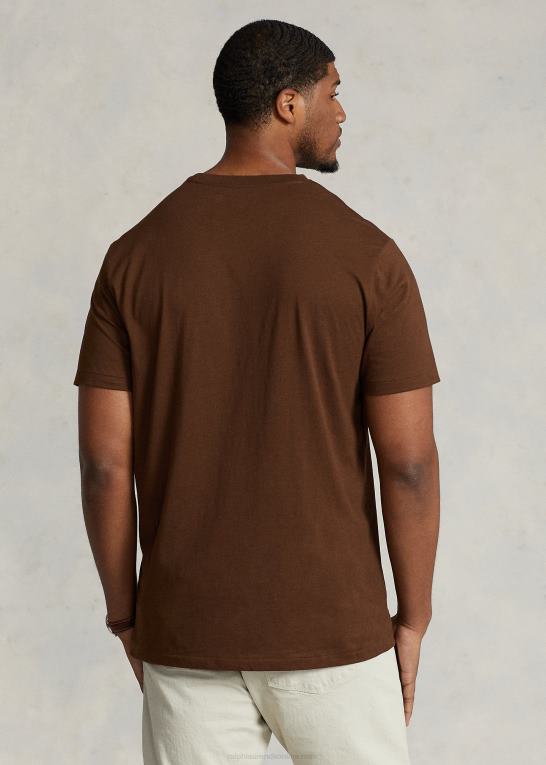 gren brun Mænd Ralph Lauren jersey t-shirt med rund hals Z426B8709