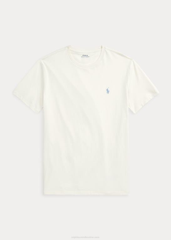 guide creme Mænd Ralph Lauren jersey t-shirt med rund hals - alle passer Z426B156