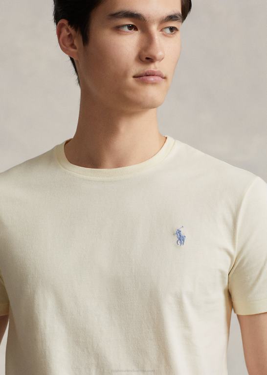 guide creme Mænd Ralph Lauren jersey t-shirt med rund hals - alle passer Z426B156