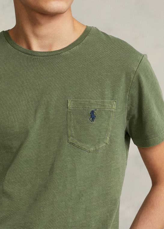 havesti Mænd Ralph Lauren brugerdefineret slim fit jersey lomme t-shirt Z426B312