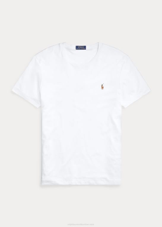 hvid Mænd Ralph Lauren brugerdefineret slim fit blød bomulds t-shirt Z426B532