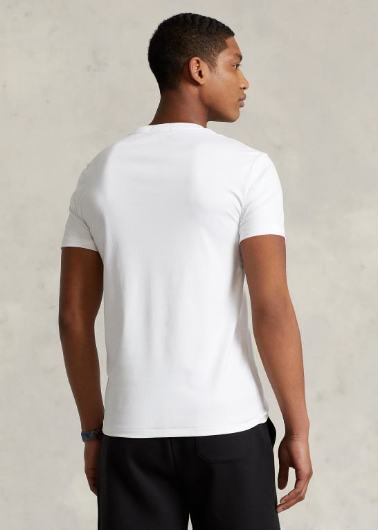 hvid Mænd Ralph Lauren brugerdefineret slim fit blød bomulds t-shirt Z426B532