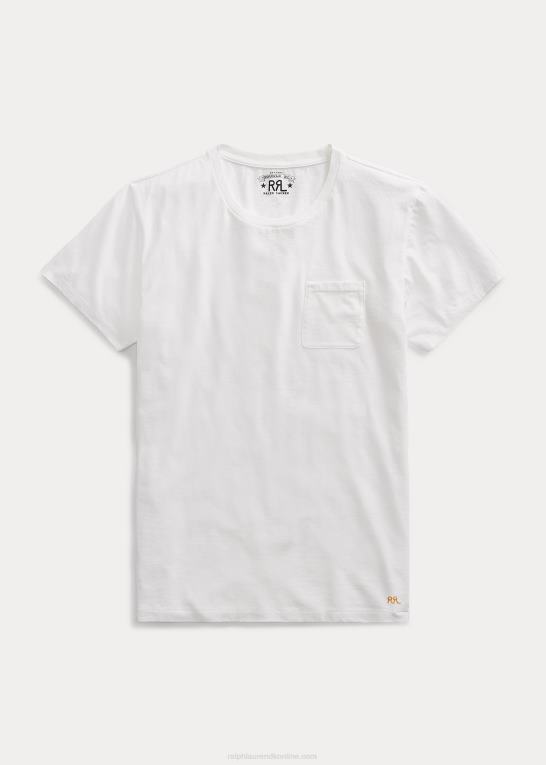 hvid Mænd Ralph Lauren jersey lomme t-shirt Z426B1694