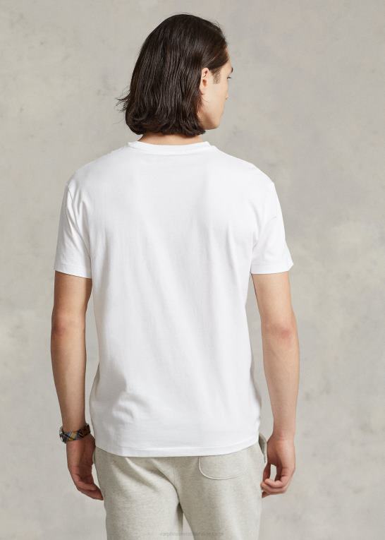 hvid Mænd Ralph Lauren jersey lomme t-shirt - alle passer Z426B248