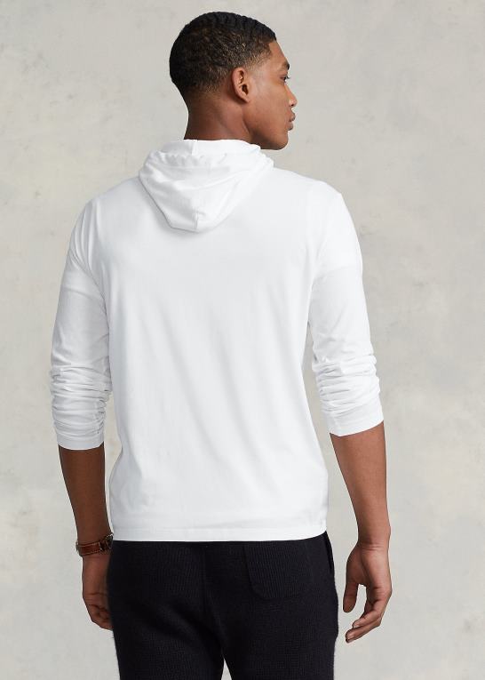 hvid Mænd Ralph Lauren jersey t-shirt med hætte Z426B309