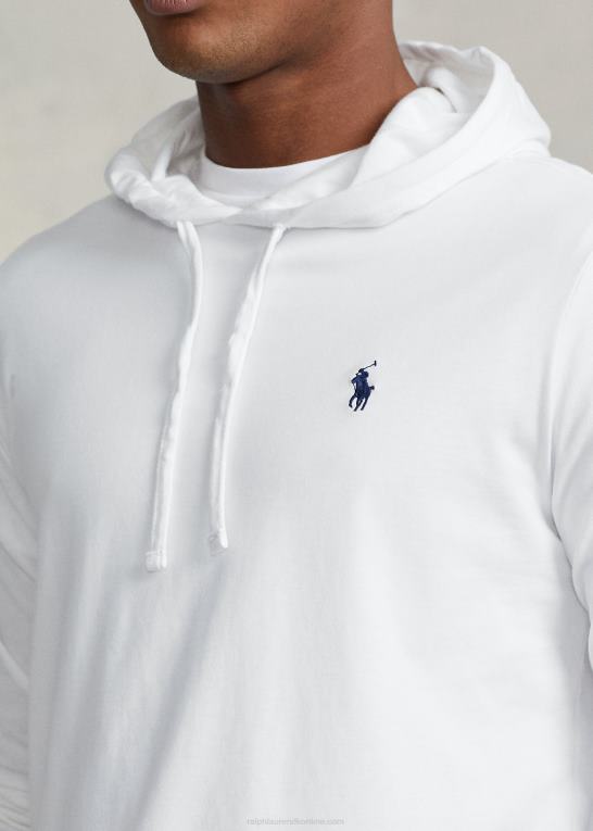 hvid Mænd Ralph Lauren jersey t-shirt med hætte Z426B309