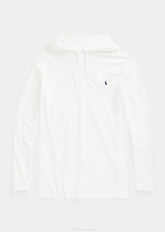 hvid Mænd Ralph Lauren jersey t-shirt med hætte Z426B8400