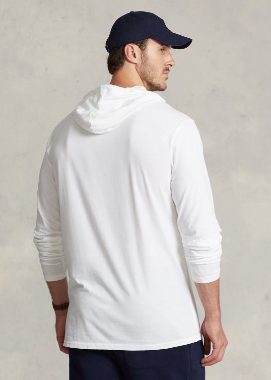 hvid Mænd Ralph Lauren jersey t-shirt med hætte Z426B8400